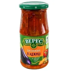 Овочева консервація Верес Баклажани в аджиці 440 г (4823105409013)