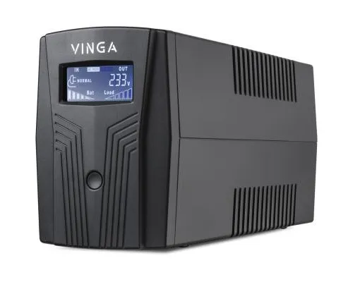 Пристрій безперебійного живлення Vinga LCD 600VA plastic case (VPC-600P)