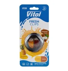 Ароматизатор для автомобіля VITOL Fresh Clips Pineapple+Coconat (VFC06)