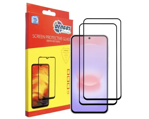 Скло захисне Dengos Samsung Galaxy A37 / A57 / S25 FE Black 2 pcs (DG-TG2P-96)