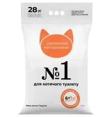 Наповнювач для туалету Super Cat №1 Деревний вбирний 6+1 кг (6974)