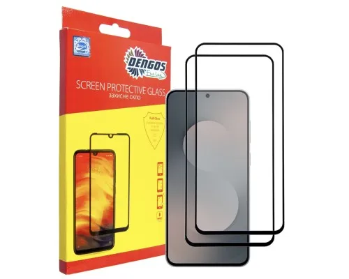 Скло захисне Dengos Samsung Galaxy S25 FE Black 2 pcs (DG-TG2P-91)