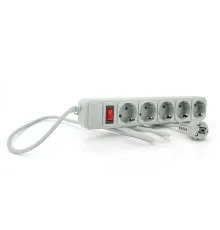 Мережевий фільтр живлення Merlion 5 розеток, 10м, grey (G5100)