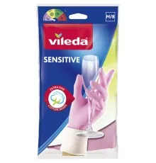 Рукавички господарські Vileda Sensitive Латексні Для делікатних робіт Розмір M (8001940003320)