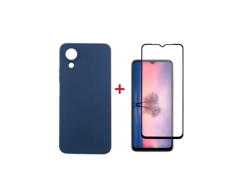 Чохол до мобільного телефона Dengos Kit for OPPO A17K case + glass (Blue) (DG-KM-02)