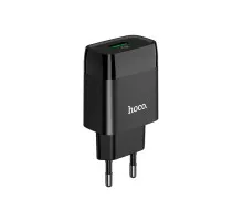 Зарядний пристрій HOCO C72Q Glorious USB QC3.0 18W Black (6931474732507)