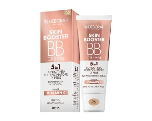 BB-крем Deborah Skin Booster 5in1 02 - Beige 30 мл (8009518425963)