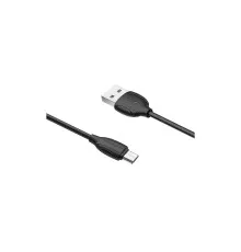 Дата кабель USB 2.0 AM to Micro 5P 1.0m 2.4A black BOROFONE (6931474701770)