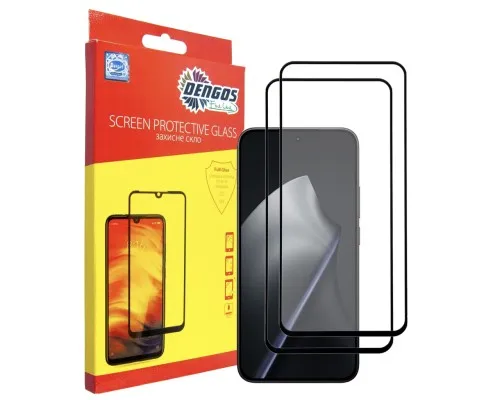 Скло захисне Dengos Xiaomi 15T / 15T Pro 5G Black 2 pcs (DG-TG2P-98)