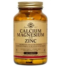 Мінерали Solgar Кальцій Магній і Цинк, Calcium Magnesium Plus Zinc, 100 табл (SOL00520)