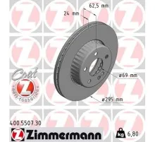 Гальмівний диск ZIMMERMANN 400.5507.30