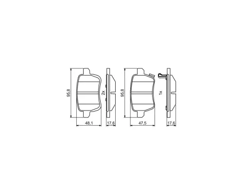 Гальмівні колодки Bosch 0986494802