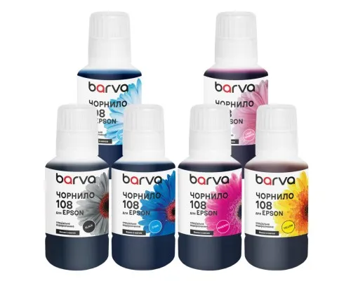 Чорнило Barva Epson 108 6x140 мл, BK/C/M/Y/LC/LM, special, OneKey (E108-140-MP)
