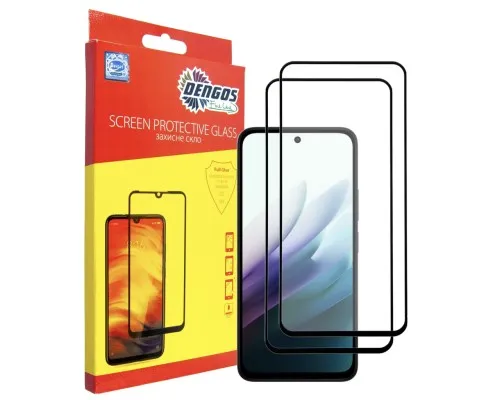 Скло захисне Dengos Xiaomi Redmi 15 4G Black 2 pcs (DG-TG2P-90)