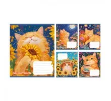 Зошит 1 вересня Sunny cat А5 12 аркушів коса лінія (768770)