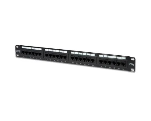 Патч-панель Digitus 19" 1U 24 порта 5e UTP в сборе (DN-91524U)