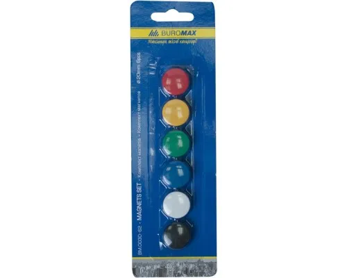 Магніт Buromax 20mm, set 6pcs, blister (BM.0030-62)