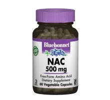 Амінокислота Bluebonnet Nutrition NAC (N-Ацетил-L-Цистеин) 500мг, 60 гелевих капсул (BLB0064)