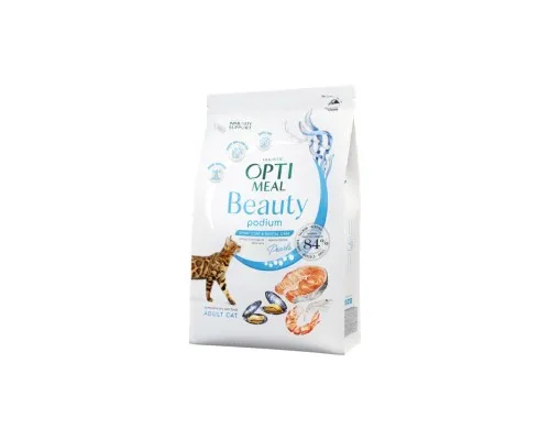 Сухий корм для кішок Optimeal Beauty Podium на основі морепродуктів 4 кг (4820215366083)