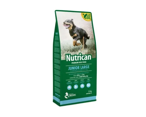 Сухий корм для собак Nutrican Junior Large для цуценят великих порід зі смаком курки 15 кг (nc506996)