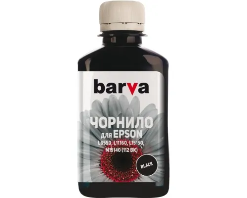Чорнило Barva Epson 112 180 мл, black, pigm. (E112-821)