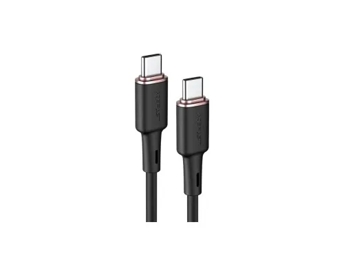 Дата кабель USB-C to USB-C 1.2m 3A 60W silicone C2-03 black Acefast (6974316280729)