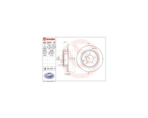 Гальмівний диск Brembo 08.C247.11