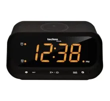 Настільний годинник Technoline WT477 Wireless Mobile Charging Black (DAS302477)