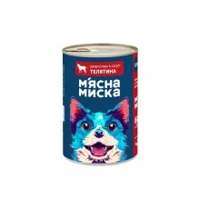 Консерви для собак М'ясна Миска шматочки в соусі з яловичиною 1240 г (4820255192123)
