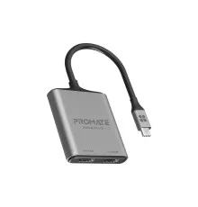 Перехідник USB-C to 2xHDMI 4K Promate (medialink-h2.grey)
