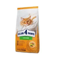 Сухий корм для кішок Club 4 Paws Преміум Adult Cats 7+ з куркою 14 кг (4820269144996)