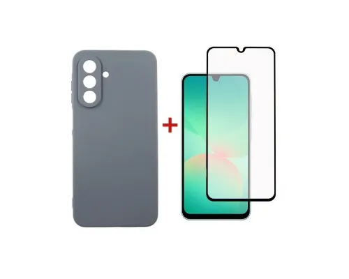 Чохол до мобільного телефона Dengos Carbon + glass Samsung Galaxy A26 Grey (DG-KM-189)