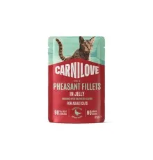 Вологий корм для кішок Carnilove Jelly Pheasant with Raspberry Leaves 85 г (8595602584734)