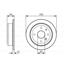 Гальмівний диск Bosch 0 986 479 T52