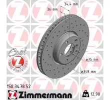 Гальмівний диск ZIMMERMANN 150.3478.52