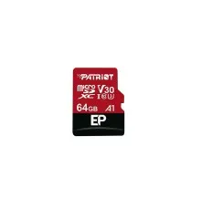 Карта пам'яті Patriot 64GB microSD class 10 UHS-I U3 V30 A1 (PEF64GEP31MCX)