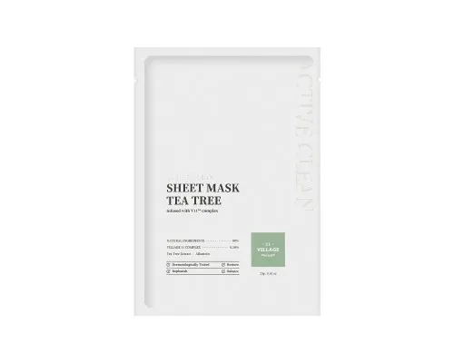 Маска для обличчя Village 11 Factory Active Clean Sheet Mask Tea Tree 23 г (8809663754402)