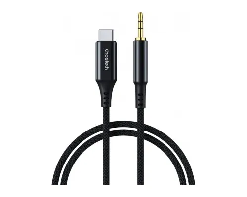 Кабель мультимедійний USB-C to 3.5mm M 1.0m black Choetech (AUX006)