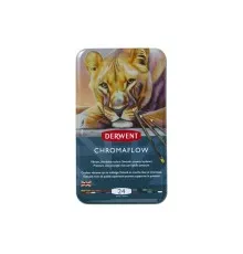 Олівці кольорові Derwent Chromaflow 24 кол. у металевому пеналі (5028252616133)