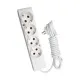 Мережевий подовжувач TECCO 3м 4 поста white (8681277842108)