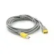 Дата кабель USB 2.0 AM/AF 3.0m ferrite grey yellow V-LINK (YT-AM/AF-3.0GY)