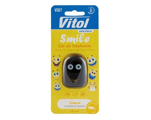 Ароматизатор для автомобіля VITOL Smile Lemon 4мл (VS07)