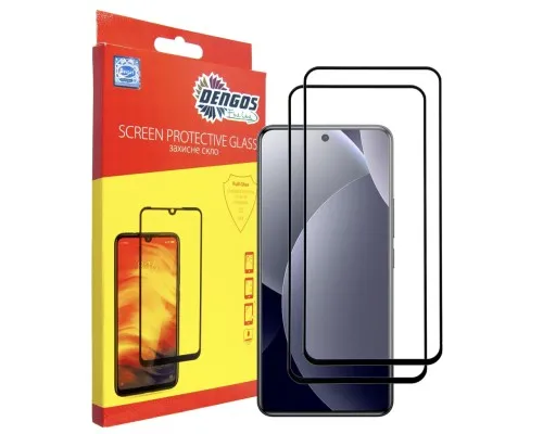Скло захисне Dengos Xiaomi Redmi Note 15 Pro 4G Black 2 pcs (DG-TG2P-100)