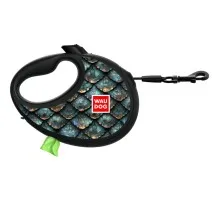 Повідець для собак WAUDOG R-leash з контейнером для пакетів "Луска", світловідбивна стрічка L (257-0179)