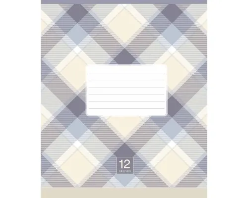 Зошит Школярик Plaid pattern 18 аркушів клітинка (018-3345K)