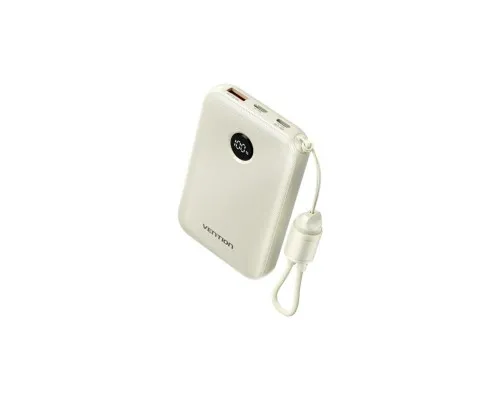 Батарея універсальна Vention 10000mAh 22,5W Fast Charging, USB-A, 2xUSB-C Beige (FKAN0-C)