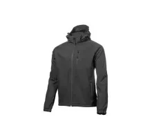 Куртка робоча Hoegert DITTER HT5K260-S з капюшоном SoftShell 96% поліестер/4% еластан чорна, S (48) (HT5K260-S)