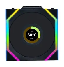 Кулер до корпусу Lian Li UNI Fan SL WIRELESS LCD 120-1, Black (G99.12SLLCD1W1B.00)