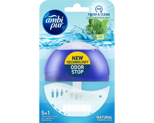Туалетний блок Ambi Pur Fresh Water & Mint 55 мл (8435495816355)
