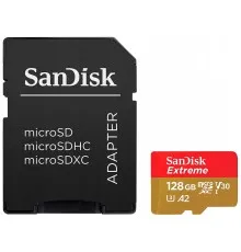 Карта пам'яті SanDisk 128GB microSD class 10 UHS-I Extreme For Action Cams and Dro (SDSQXAA-128G-GN6AA)